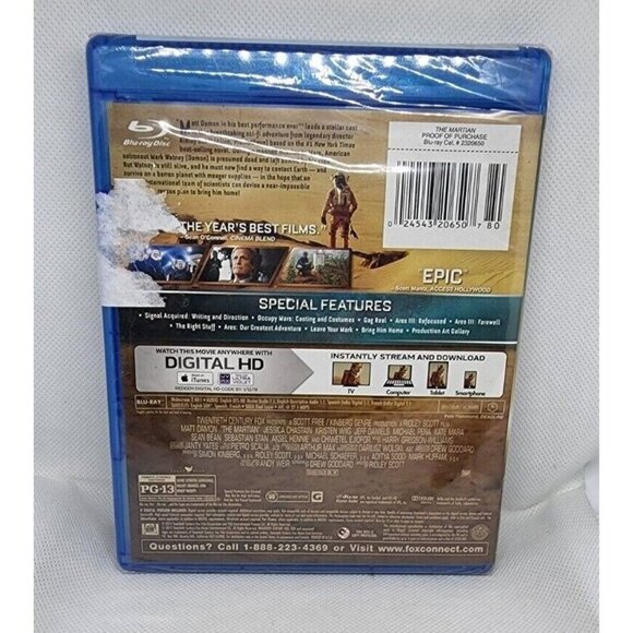 The Martian (2015) Blu-ray | Matt Damon | PG-13 | Ridley Scott - Picture 5 of 10